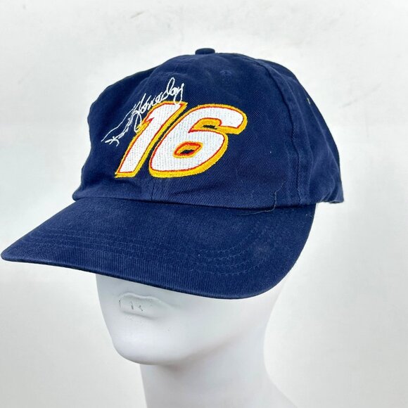 Vintage NASCAR Racing Hat Cap Ron Hornaday #16 NAPA Blue Signature Adjustable - Picture 16 of 16